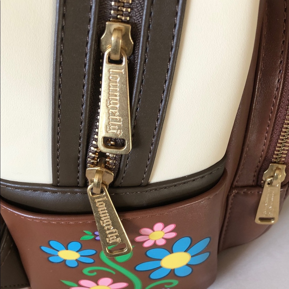 Loungefly Tangled Pascal Flowered Mini Backpack Hard Tag New! - Picture 10 of 13